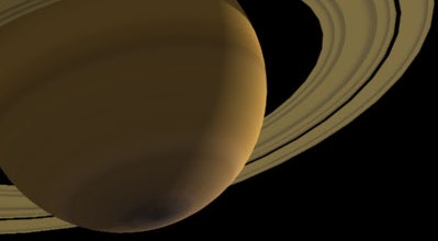 a bottom view of saturn